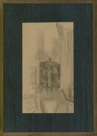Asetelma keksipurkin kanssa, n. 1890 tekijältä Albert de Belleroche